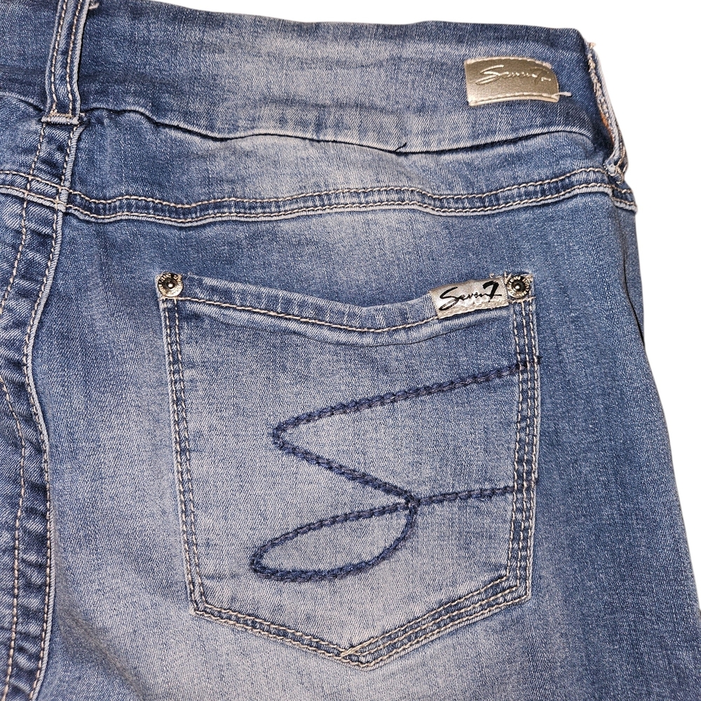 Seven7 Women's Medium Blue Skinny Jeans - Picture 6 of 10